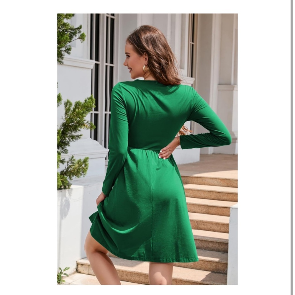 Ouges Women's Skater Dress | V Neck, Button Down,… - image 5